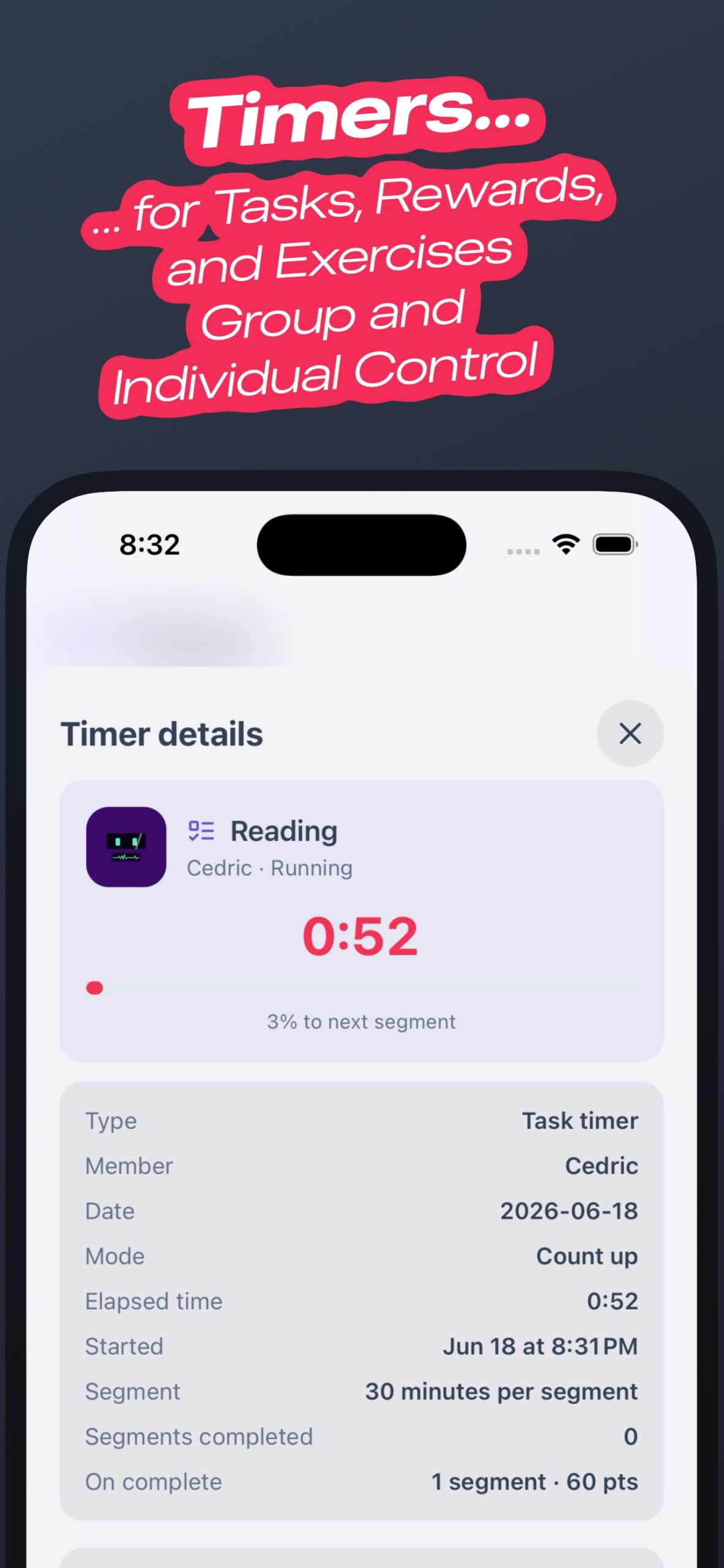Reading timer